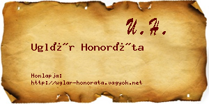Uglár Honoráta névjegykártya